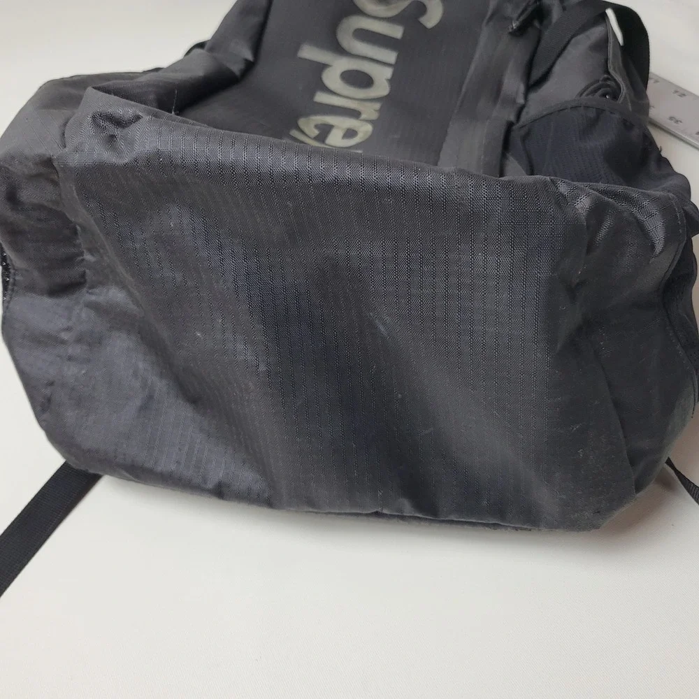 Supreme Backpack Black Cordura Eco Fabric Ripstop TPU Logo SS21
